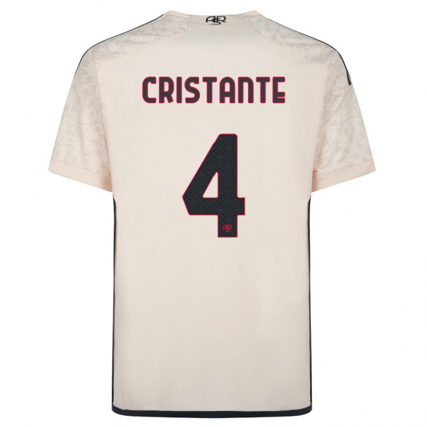 Kandiny Niño Camiseta Bryan Cristante #4 Blanquecino 2ª Equipación 2023/24 La Camisa Chile