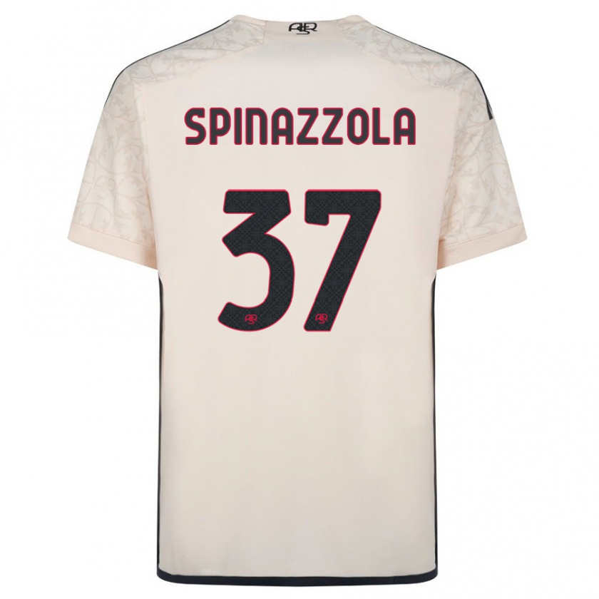 Kandiny Niño Camiseta Leonardo Spinazzola #37 Blanquecino 2ª Equipación 2023/24 La Camisa Chile