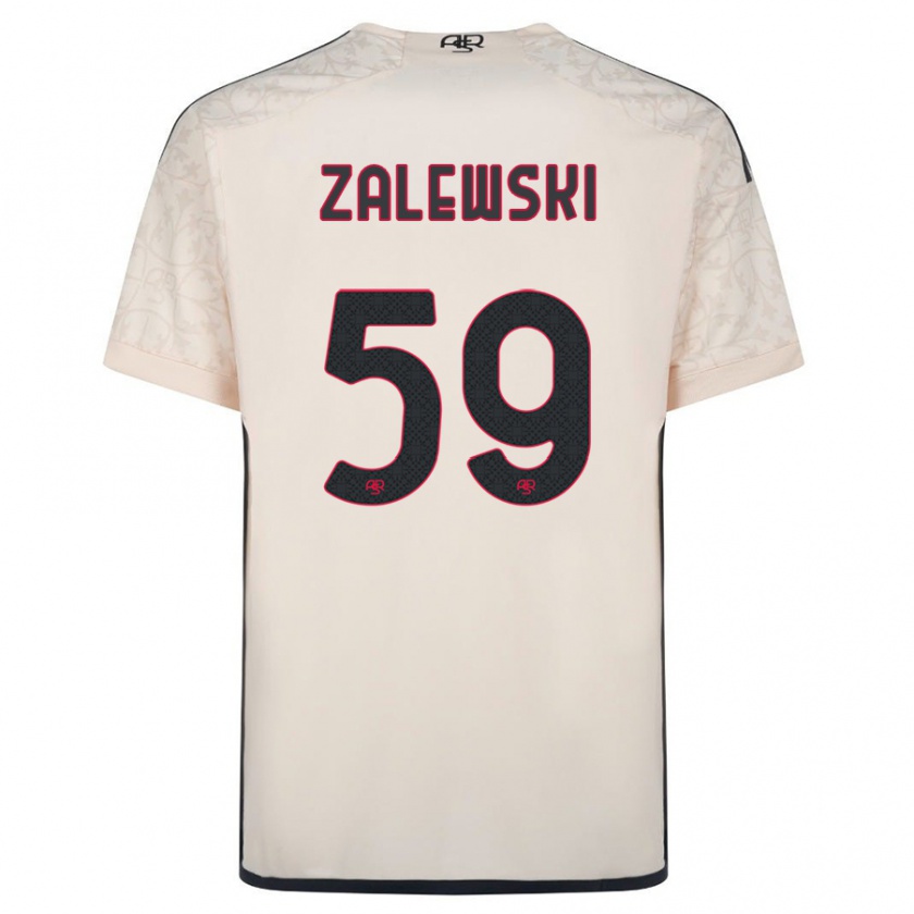Kandiny Niño Camiseta Nicola Zalewski #59 Blanquecino 2ª Equipación 2023/24 La Camisa Chile