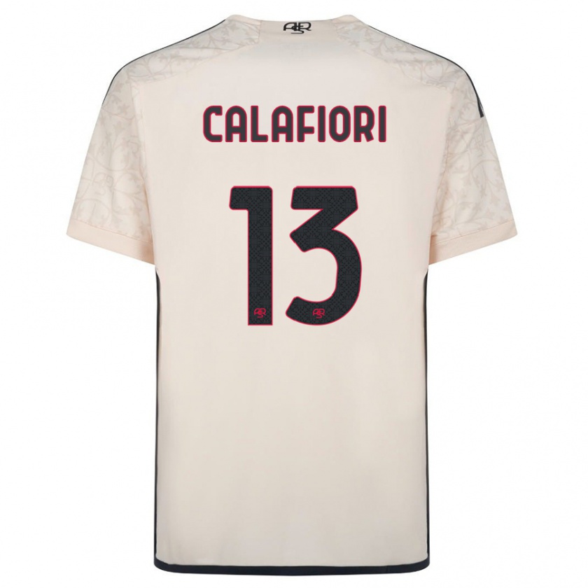 Kandiny Niño Camiseta Riccardo Calafiori #13 Blanquecino 2ª Equipación 2023/24 La Camisa Chile
