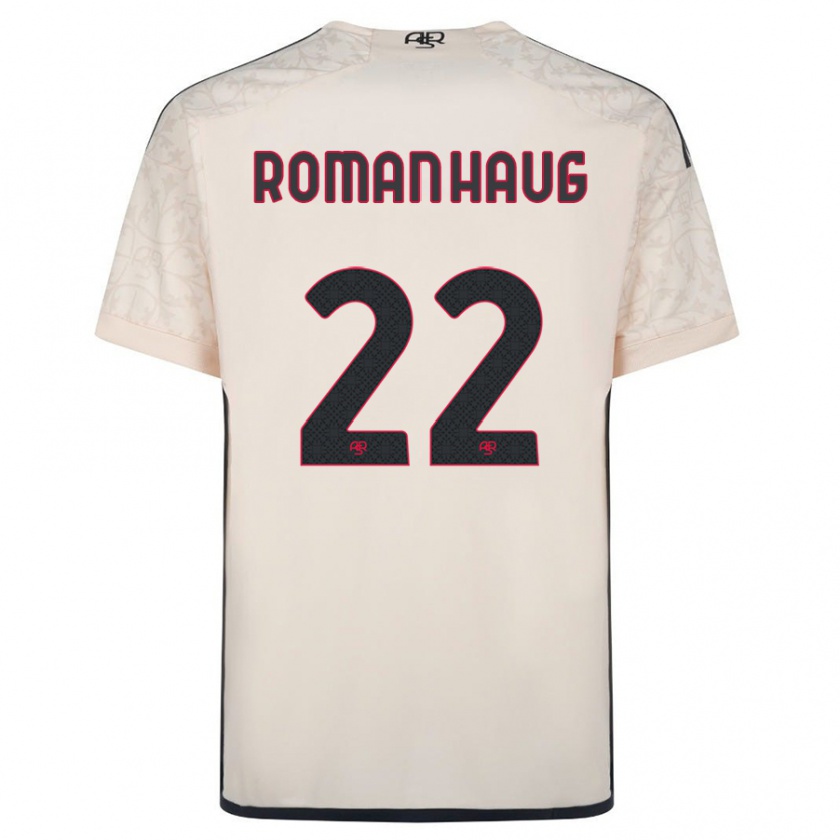 Kandiny Niño Camiseta Sophie Roman Haug #22 Blanquecino 2ª Equipación 2023/24 La Camisa Chile