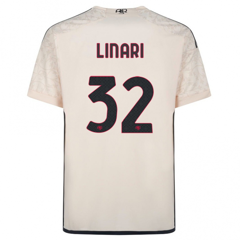 Kandiny Niño Camiseta Elena Linari #32 Blanquecino 2ª Equipación 2023/24 La Camisa Chile