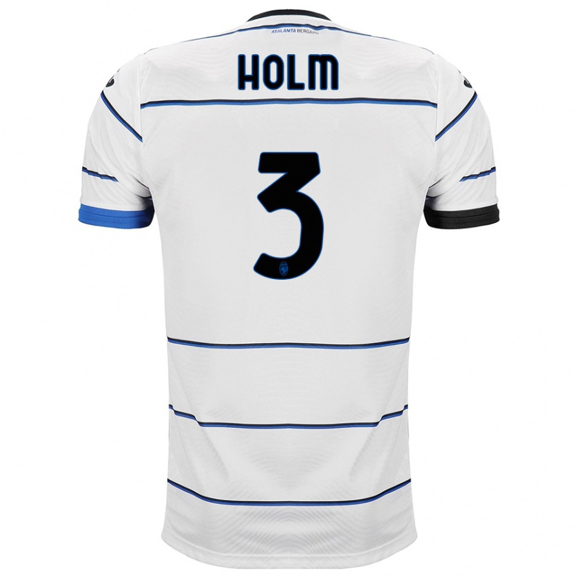 Kandiny Niño Camiseta Emil Holm #3 Blanco 2ª Equipación 2023/24 La Camisa Chile
