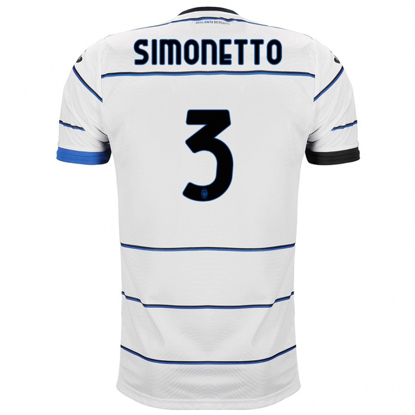 Kandiny Niño Camiseta Federico Simonetto #3 Blanco 2ª Equipación 2023/24 La Camisa Chile
