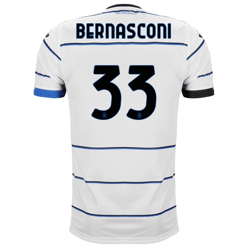 Kandiny Niño Camiseta Lorenzo Bernasconi #33 Blanco 2ª Equipación 2023/24 La Camisa Chile