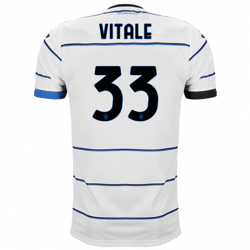 Kandiny Niño Camiseta Francesca Vitale #33 Blanco 2ª Equipación 2023/24 La Camisa Chile