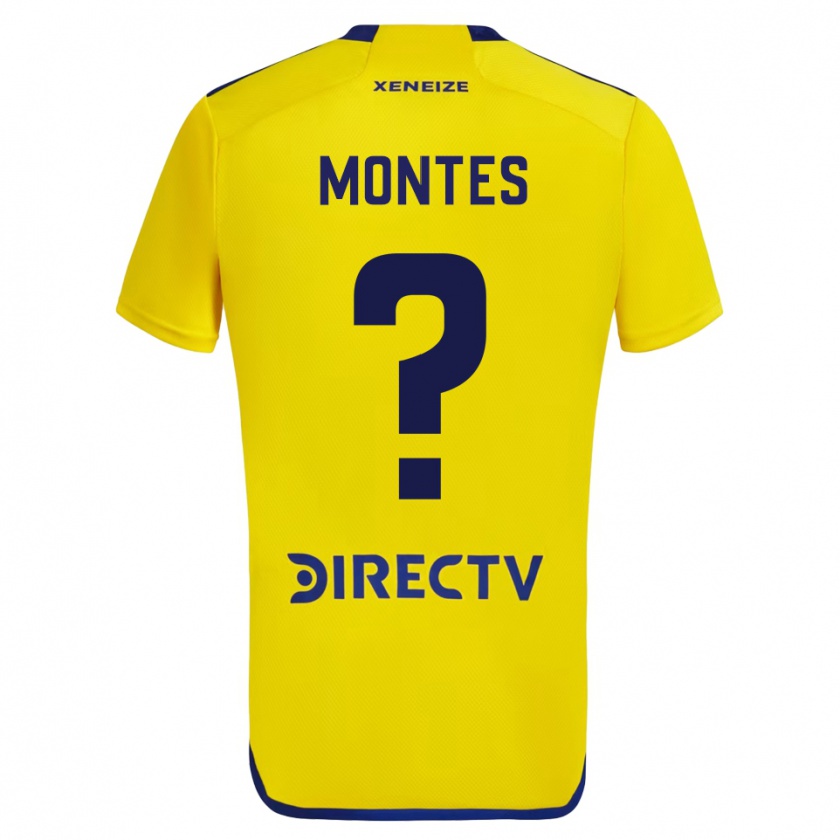 Kandiny Niño Camiseta Rodrigo Montes #0 Amarillo 2ª Equipación 2023/24 La Camisa Chile