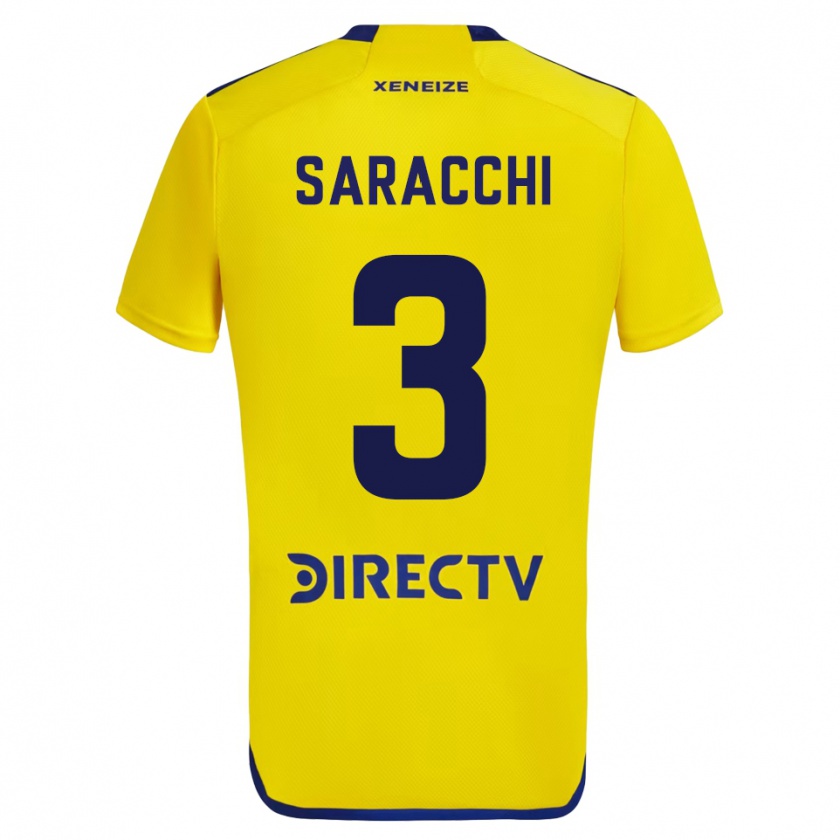 Kandiny Niño Camiseta Marcelo Saracchi #3 Amarillo 2ª Equipación 2023/24 La Camisa Chile