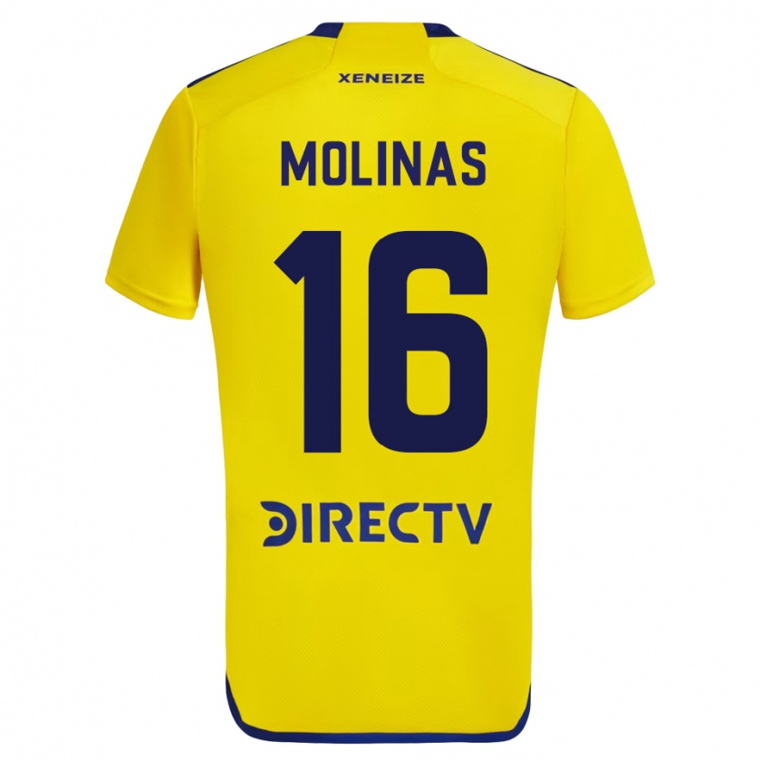 Kandiny Niño Camiseta Aaron Molinas #16 Amarillo 2ª Equipación 2023/24 La Camisa Chile