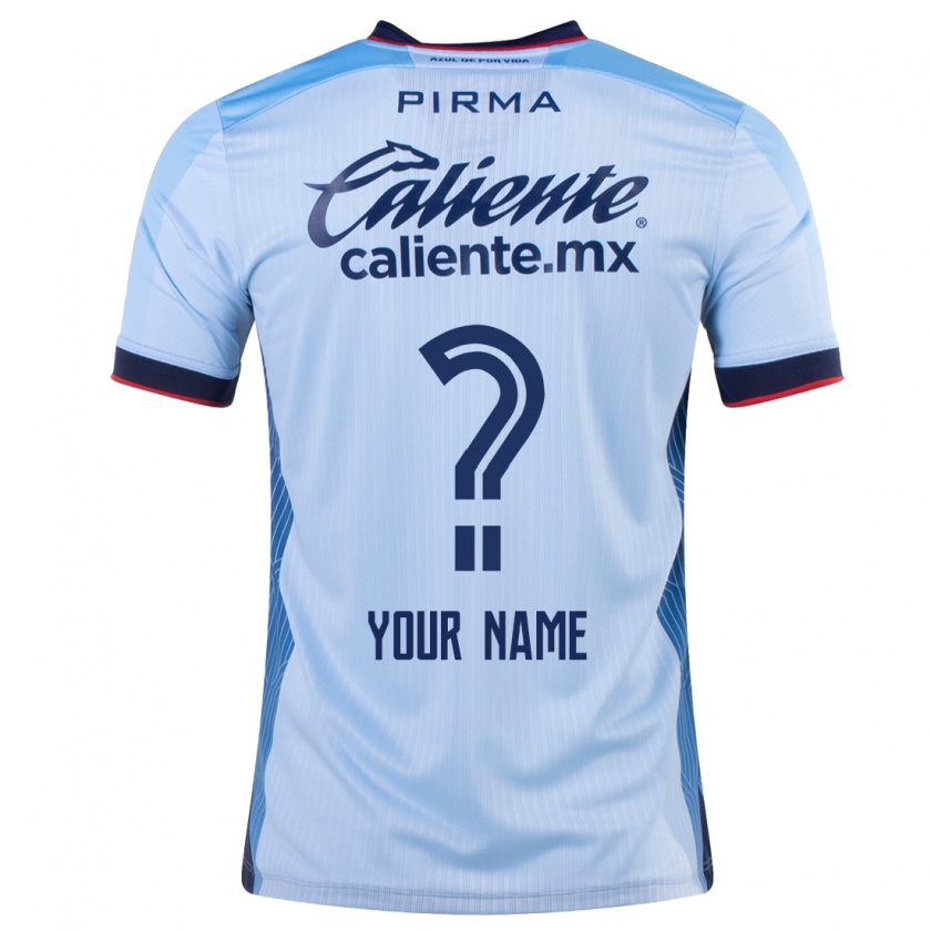 Kandiny Niño Camiseta Su Nombre #0 Cielo Azul 2ª Equipación 2023/24 La Camisa Chile