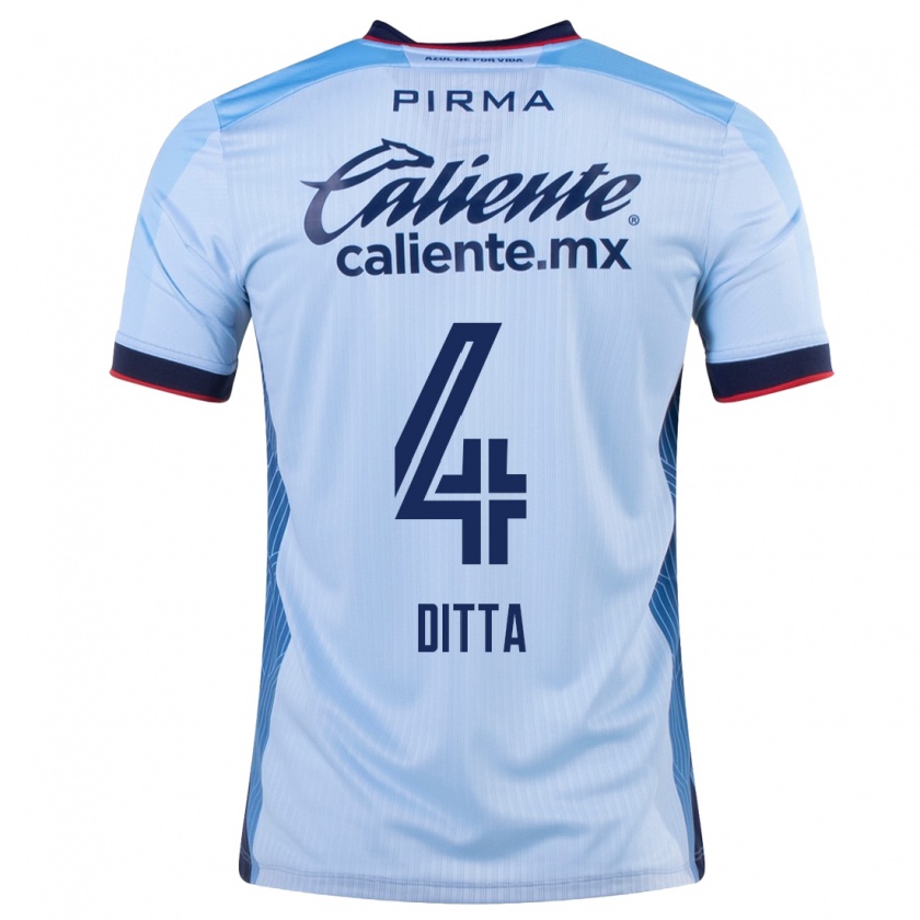 Kandiny Niño Camiseta Willer Ditta #4 Cielo Azul 2ª Equipación 2023/24 La Camisa Chile