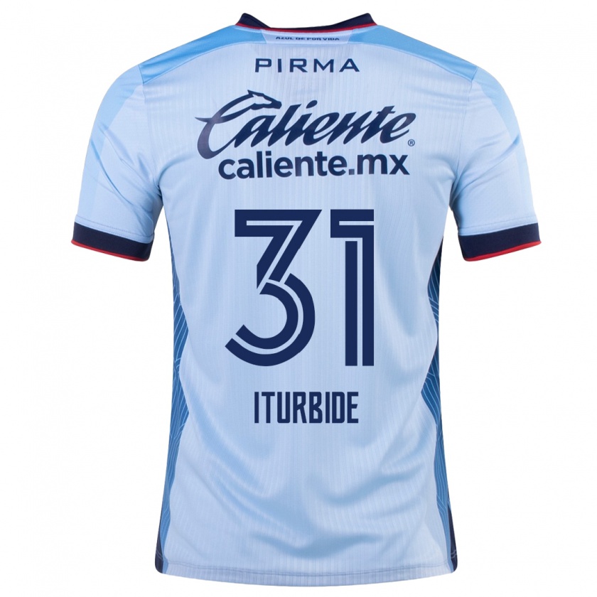 Kandiny Niño Camiseta Luis Iturbide #31 Cielo Azul 2ª Equipación 2023/24 La Camisa Chile