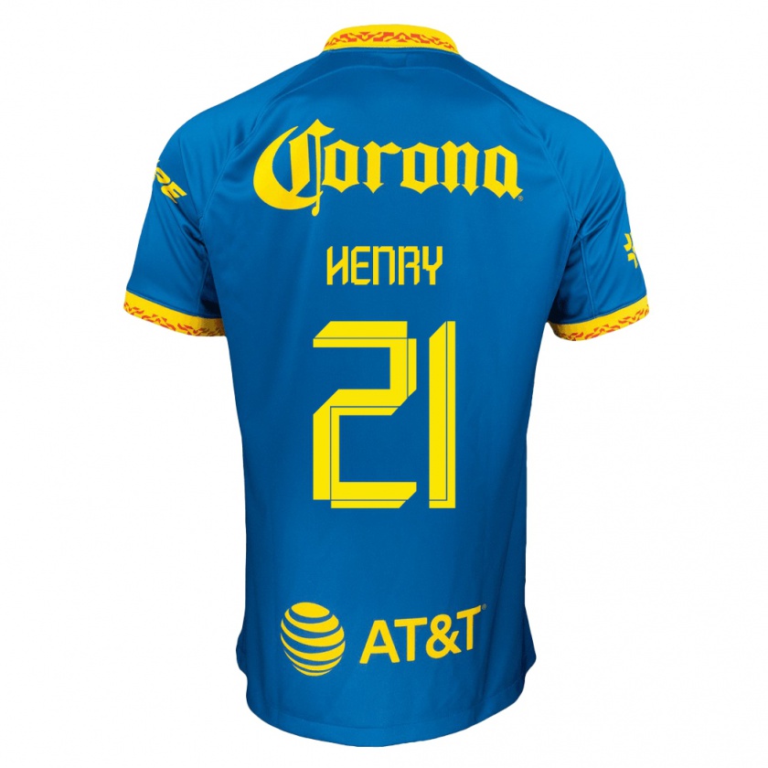 Kandiny Niño Camiseta Henry Martín #21 Azul 2ª Equipación 2023/24 La Camisa Chile