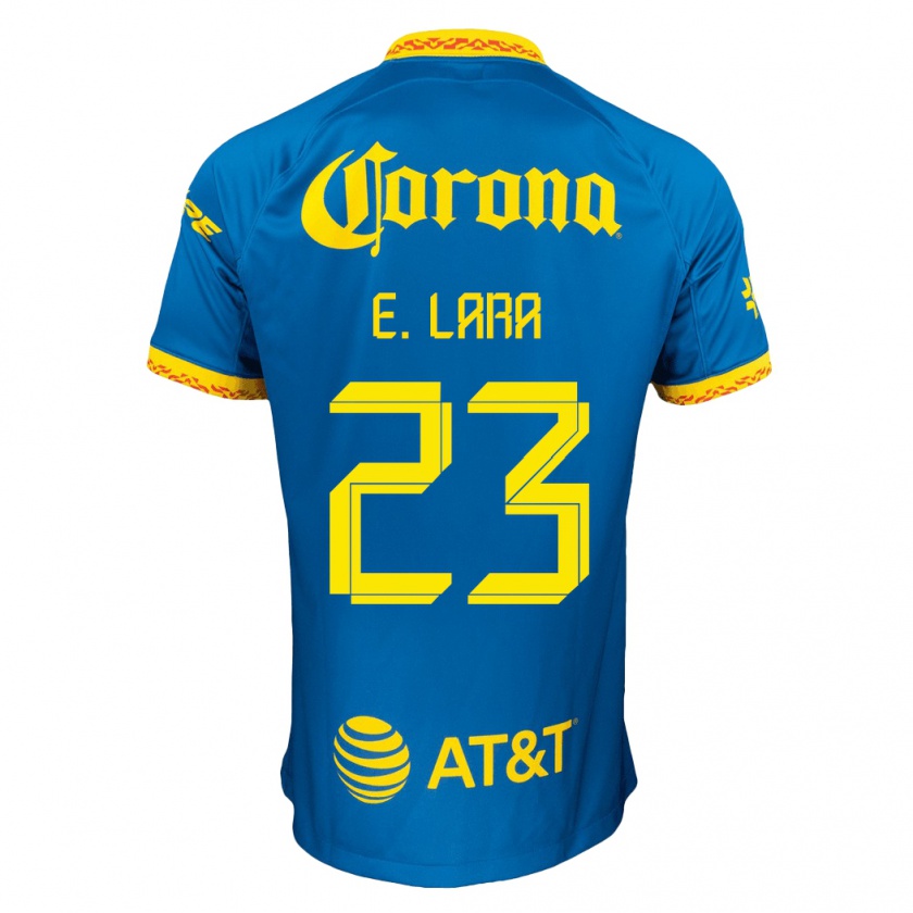 Kandiny Niño Camiseta Emilio Lara #23 Azul 2ª Equipación 2023/24 La Camisa Chile