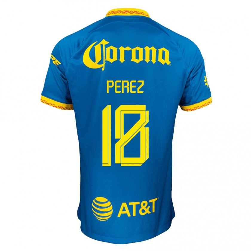 Kandiny Niño Camiseta Amanda Perez #18 Azul 2ª Equipación 2023/24 La Camisa Chile