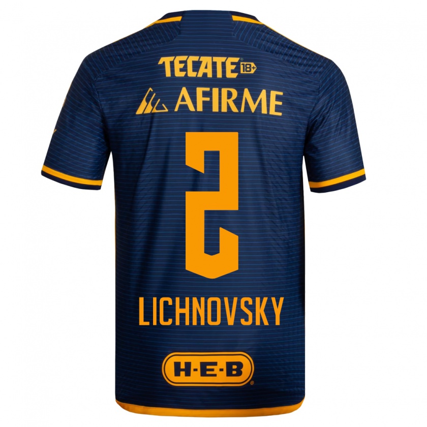Kandiny Niño Camiseta Igor Lichnovsky #2 Azul Oscuro 2ª Equipación 2023/24 La Camisa Chile