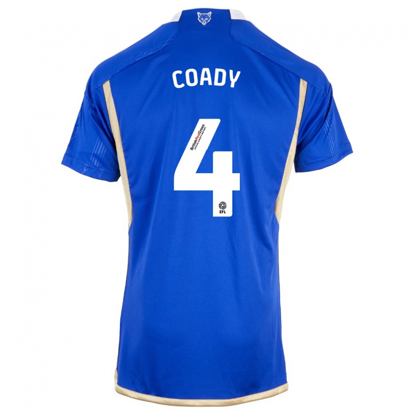 Kandiny Hombre Camiseta Conor Coady #4 Azul Real 1ª Equipación 2023/24 La Camisa Chile