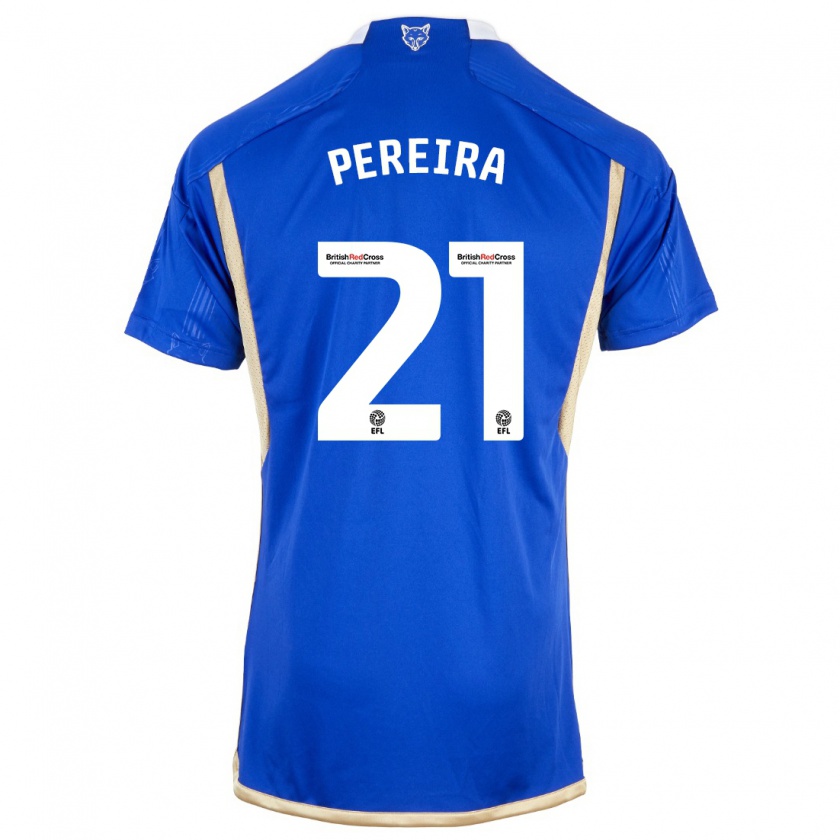 Kandiny Hombre Camiseta Ricardo Pereira #21 Azul Real 1ª Equipación 2023/24 La Camisa Chile
