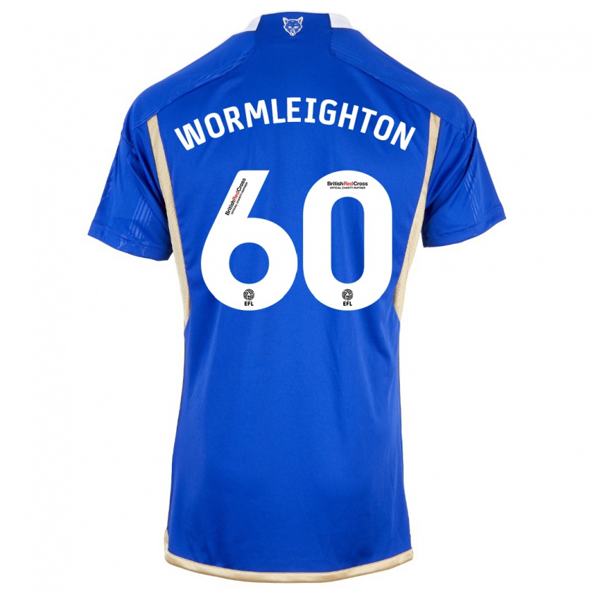 Kandiny Hombre Camiseta Joe Wormleighton #60 Azul Real 1ª Equipación 2023/24 La Camisa Chile