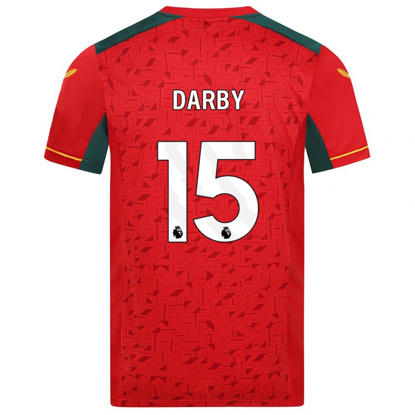 Kandiny Hombre Camiseta Kelly Darby #15 Rojo 2ª Equipación 2023/24 La Camisa Chile