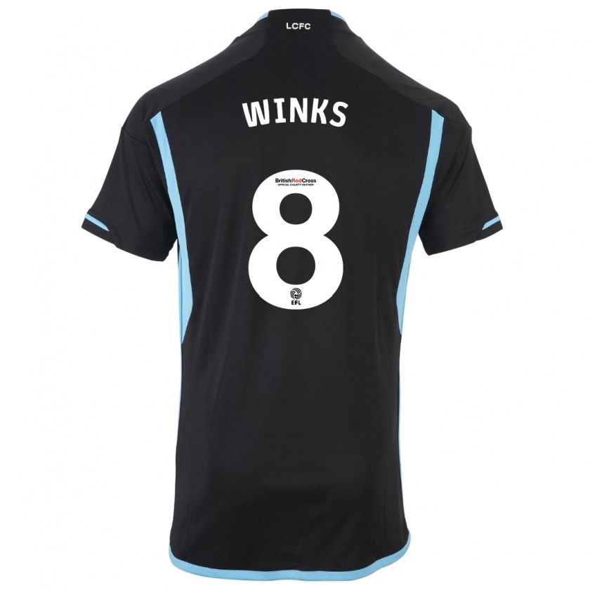 Kandiny Hombre Camiseta Harry Winks #8 Negro 2ª Equipación 2023/24 La Camisa Chile