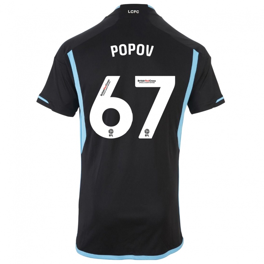 Kandiny Hombre Camiseta Chris Popov #67 Negro 2ª Equipación 2023/24 La Camisa Chile