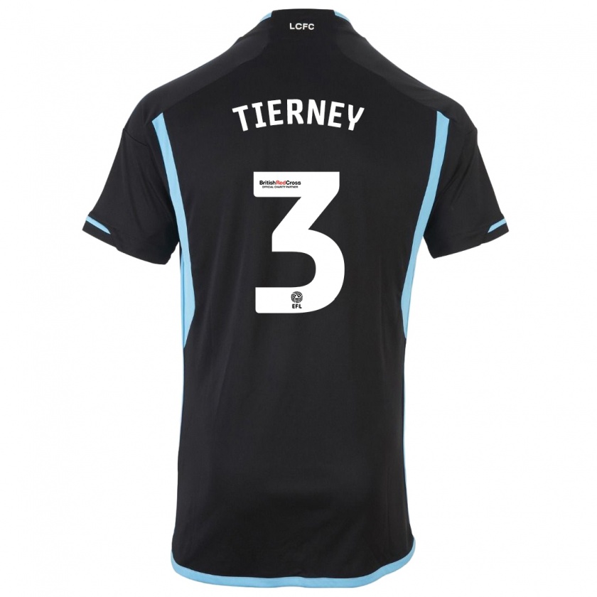 Kandiny Hombre Camiseta Sam Tierney #3 Negro 2ª Equipación 2023/24 La Camisa Chile