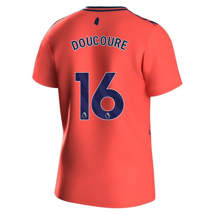 Kandiny Hombre Camiseta Abdoulaye Doucouré #16 Coralino 2ª Equipación 2023/24 La Camisa Chile