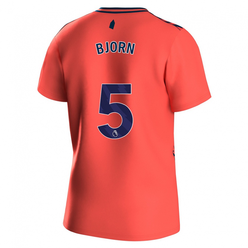 Kandiny Hombre Camiseta Nathalie Bjorn #5 Coralino 2ª Equipación 2023/24 La Camisa Chile