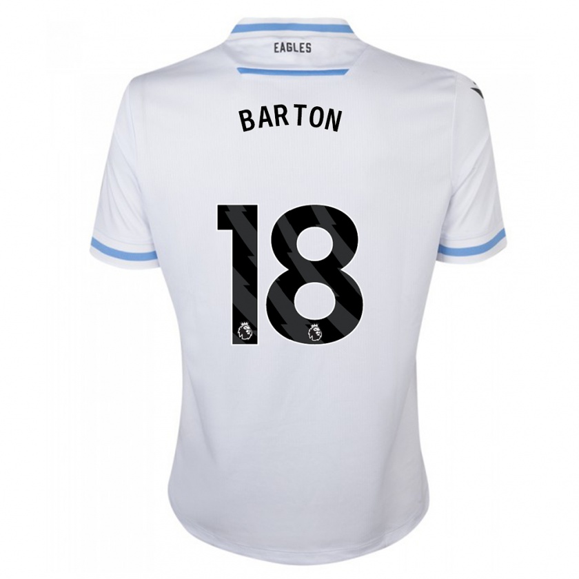 Kandiny Hombre Camiseta Kirsty Barton #18 Blanco 2ª Equipación 2023/24 La Camisa Chile