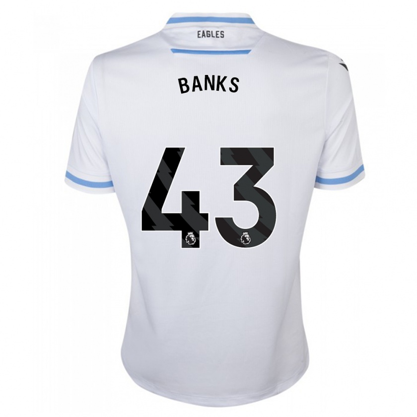 Kandiny Hombre Camiseta Scott Banks #43 Blanco 2ª Equipación 2023/24 La Camisa Chile