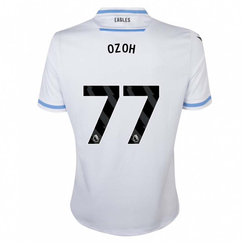 Kandiny Hombre Camiseta David Ozoh #77 Blanco 2ª Equipación 2023/24 La Camisa Chile