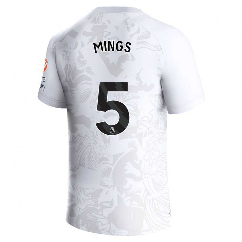 Kandiny Hombre Camiseta Tyrone Mings #5 Blanco 2ª Equipación 2023/24 La Camisa Chile