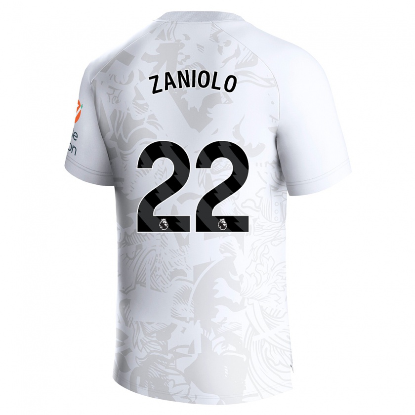 Kandiny Hombre Camiseta Nicolò Zaniolo #22 Blanco 2ª Equipación 2023/24 La Camisa Chile
