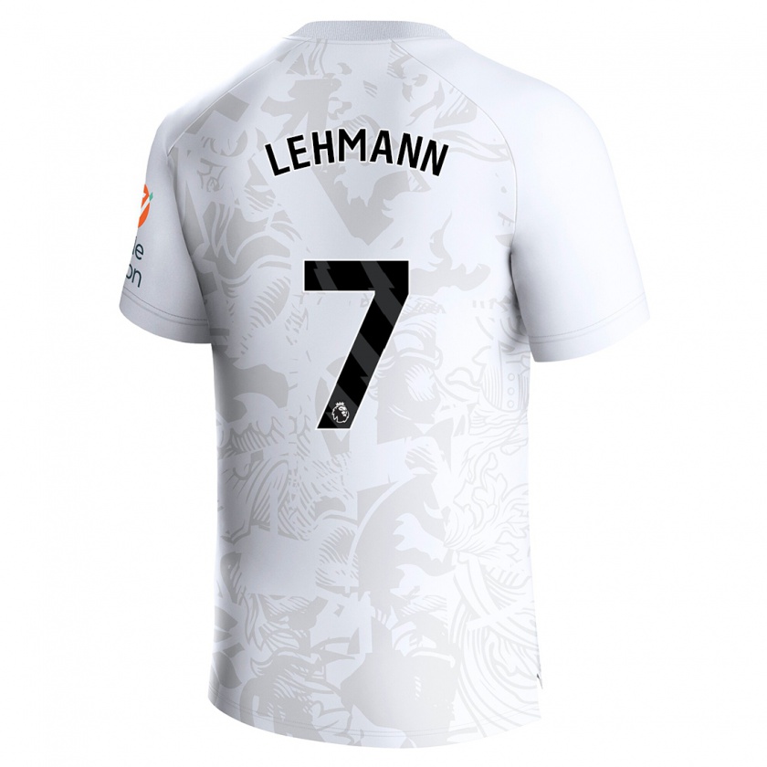 Kandiny Hombre Camiseta Alisha Lehmann #7 Blanco 2ª Equipación 2023/24 La Camisa Chile