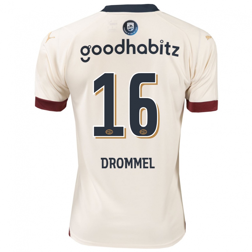 Kandiny Hombre Camiseta Joël Drommel #16 Blanquecino 2ª Equipación 2023/24 La Camisa Chile