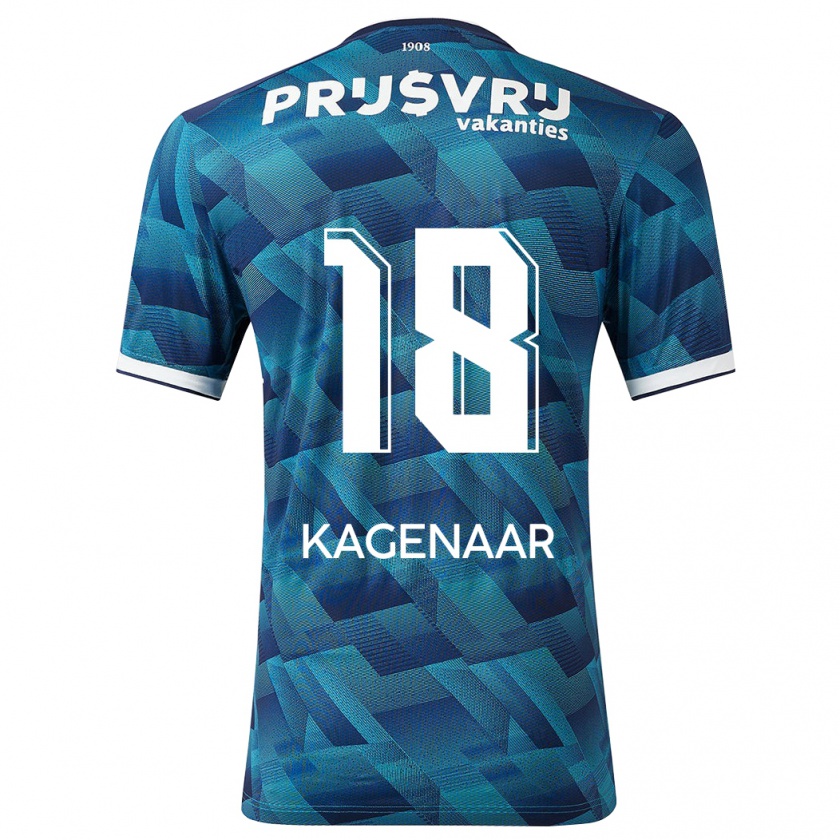 Kandiny Hombre Camiseta Isa Kagenaar #18 Azul 2ª Equipación 2023/24 La Camisa Chile