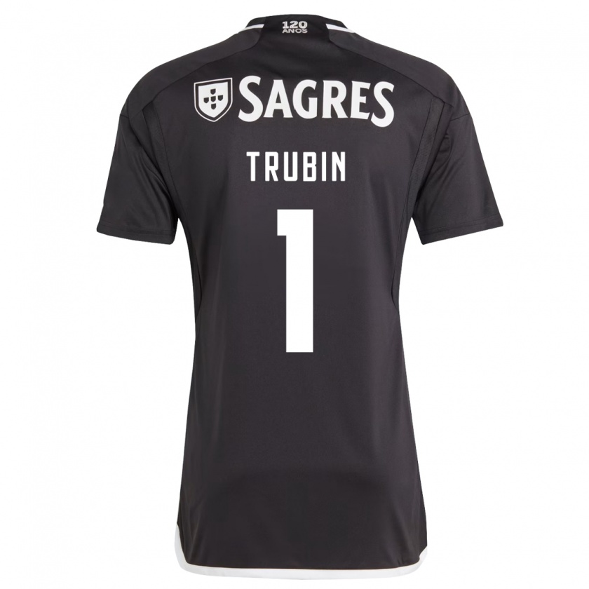 Kandiny Hombre Camiseta Anatoliy Trubin #1 Negro 2ª Equipación 2023/24 La Camisa Chile