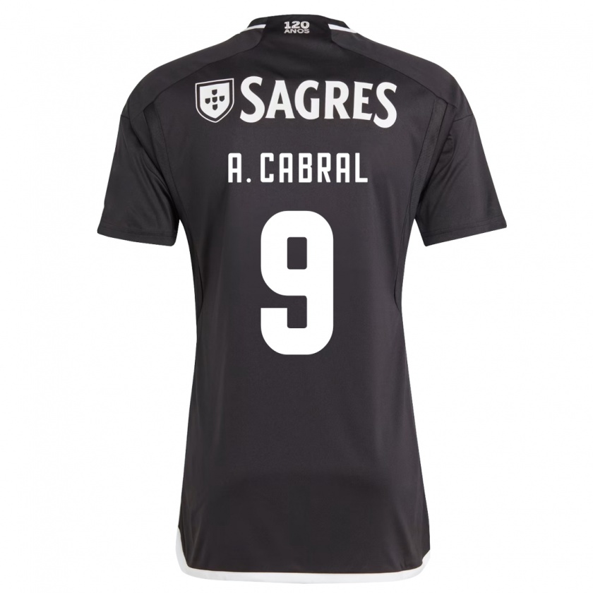 Kandiny Hombre Camiseta Arthur Cabral #9 Negro 2ª Equipación 2023/24 La Camisa Chile