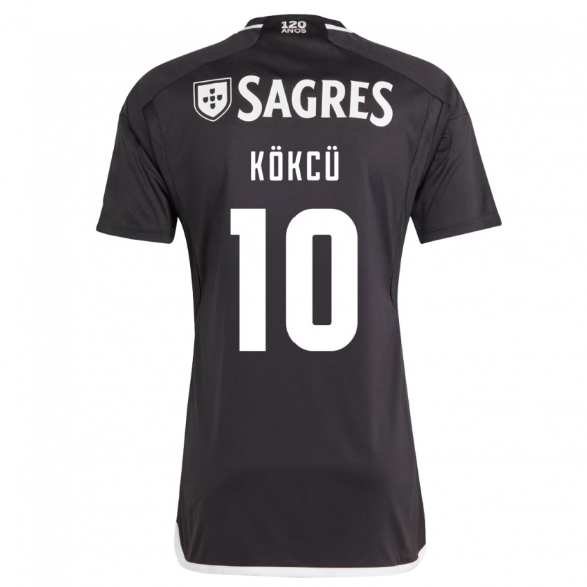 Kandiny Hombre Camiseta Orkun Kökcü #10 Negro 2ª Equipación 2023/24 La Camisa Chile