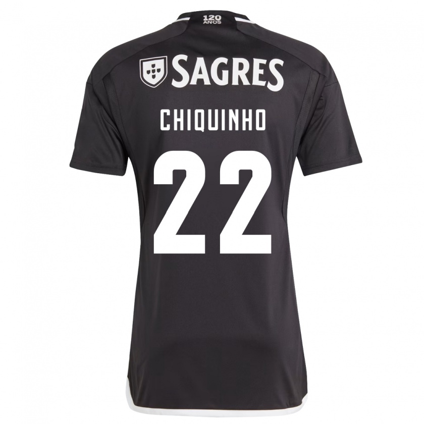 Kandiny Hombre Camiseta Chiquinho #22 Negro 2ª Equipación 2023/24 La Camisa Chile