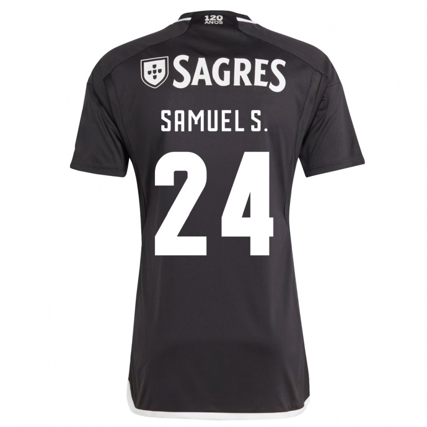 Kandiny Hombre Camiseta Samuel Soares #24 Negro 2ª Equipación 2023/24 La Camisa Chile