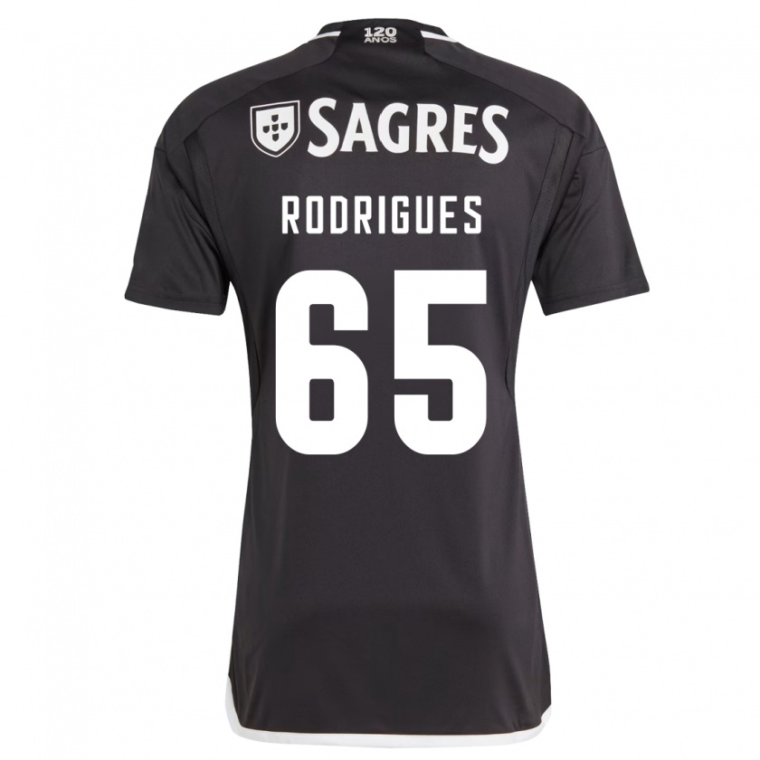 Kandiny Hombre Camiseta Rafael Rodrigues #65 Negro 2ª Equipación 2023/24 La Camisa Chile