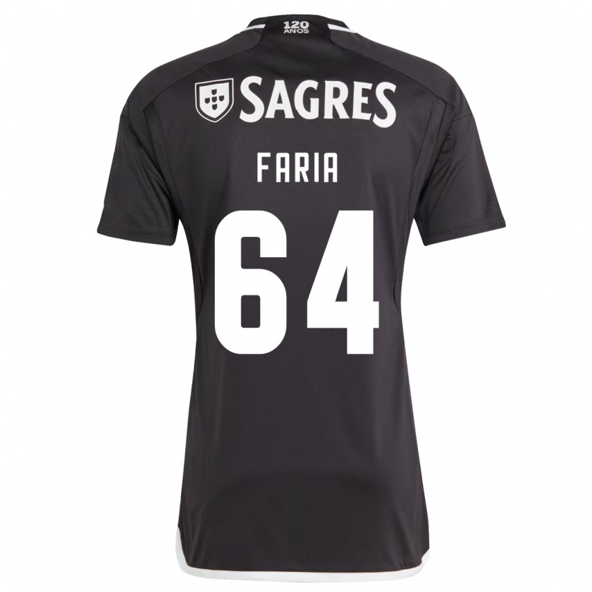 Kandiny Hombre Camiseta Hugo Faria #64 Negro 2ª Equipación 2023/24 La Camisa Chile
