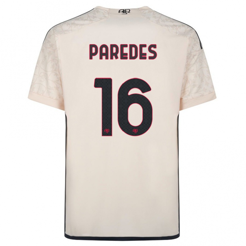 Kandiny Hombre Camiseta Leandro Paredes #16 Blanquecino 2ª Equipación 2023/24 La Camisa Chile