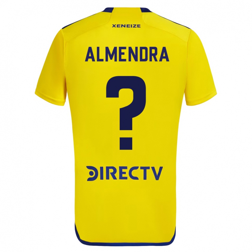 Kandiny Hombre Camiseta Agustín Almendra #0 Amarillo 2ª Equipación 2023/24 La Camisa Chile
