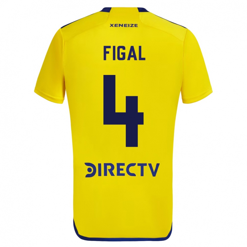 Kandiny Hombre Camiseta Nicolás Figal #4 Amarillo 2ª Equipación 2023/24 La Camisa Chile