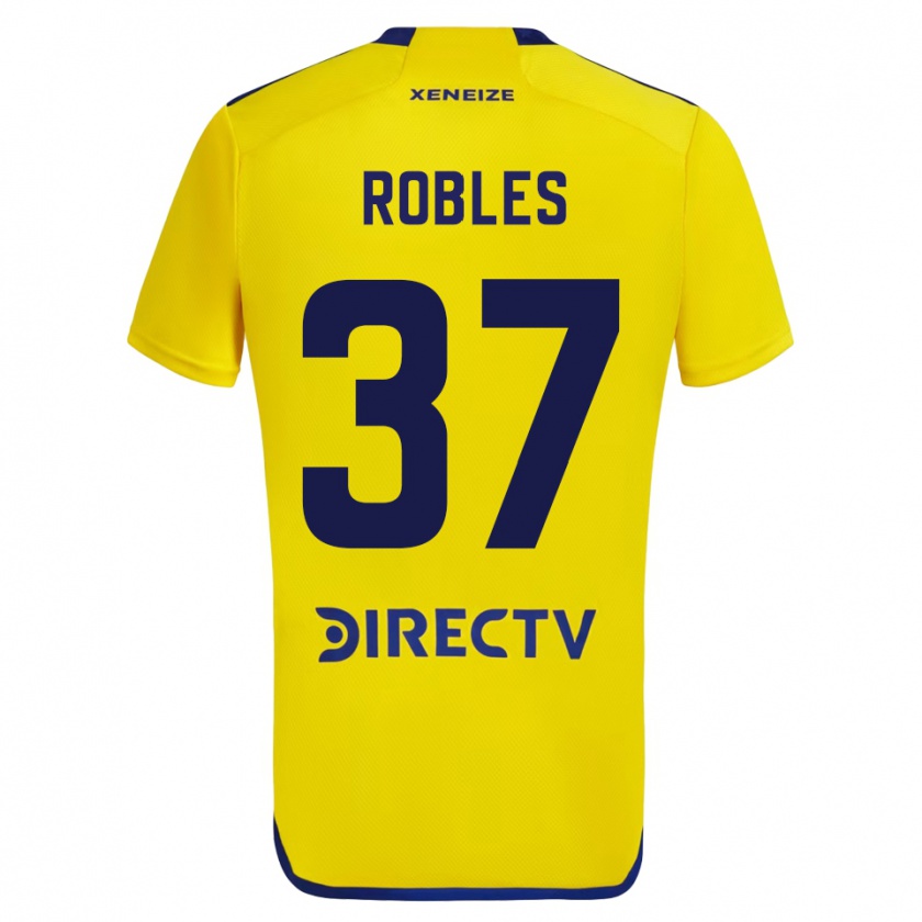Kandiny Hombre Camiseta Sebastián Díaz Robles #37 Amarillo 2ª Equipación 2023/24 La Camisa Chile