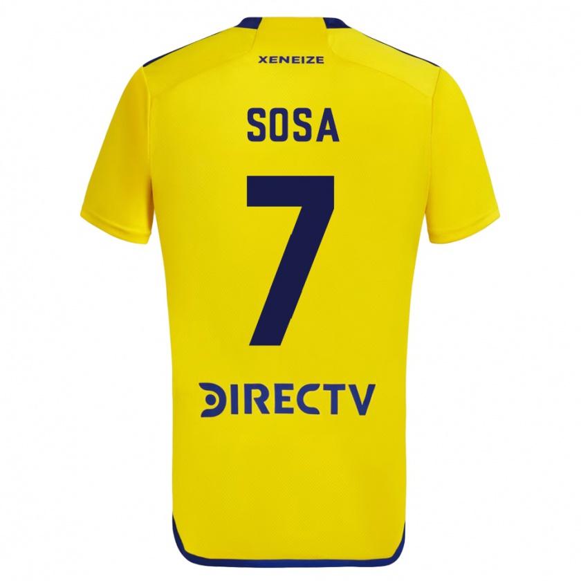 Kandiny Hombre Camiseta Elián Sosa #7 Amarillo 2ª Equipación 2023/24 La Camisa Chile