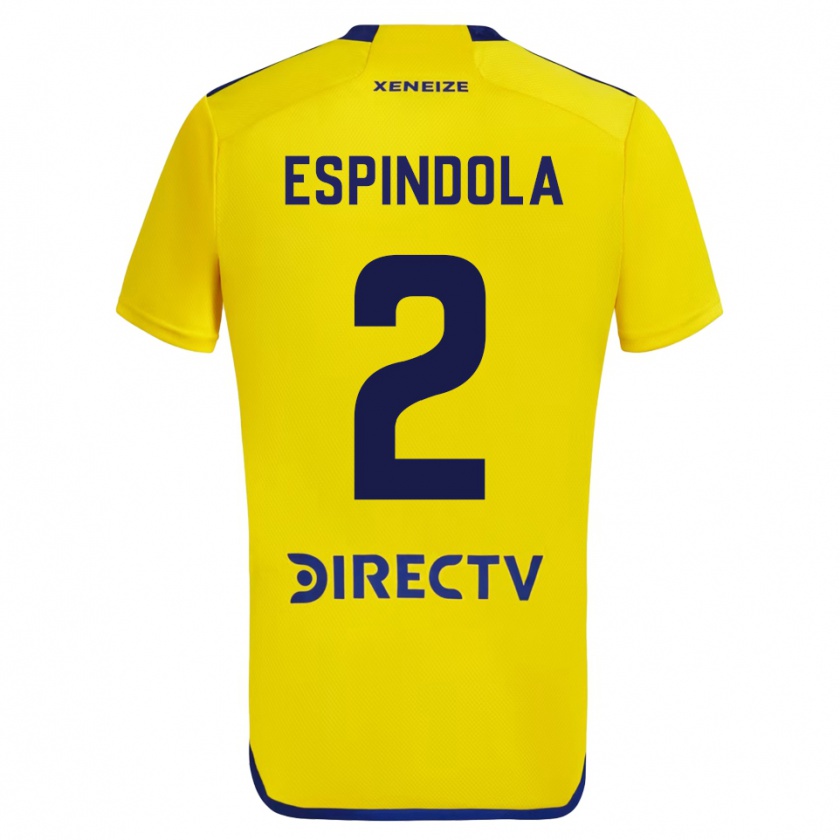 Kandiny Hombre Camiseta Noelia Espindola #2 Amarillo 2ª Equipación 2023/24 La Camisa Chile